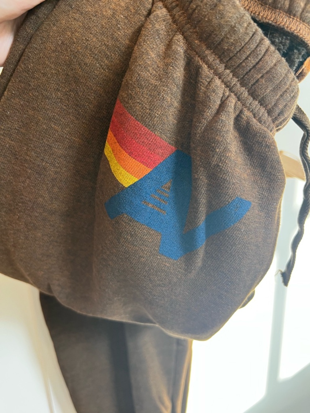 Aviator Nation Logo Sweatpants in Chocolate - Picture 7 of 9